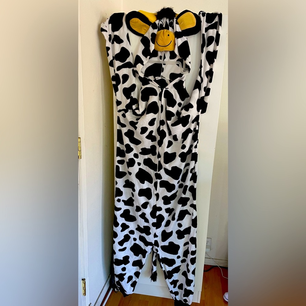 Halloween Costume Zipster cow one piece costume.  Good for men or women